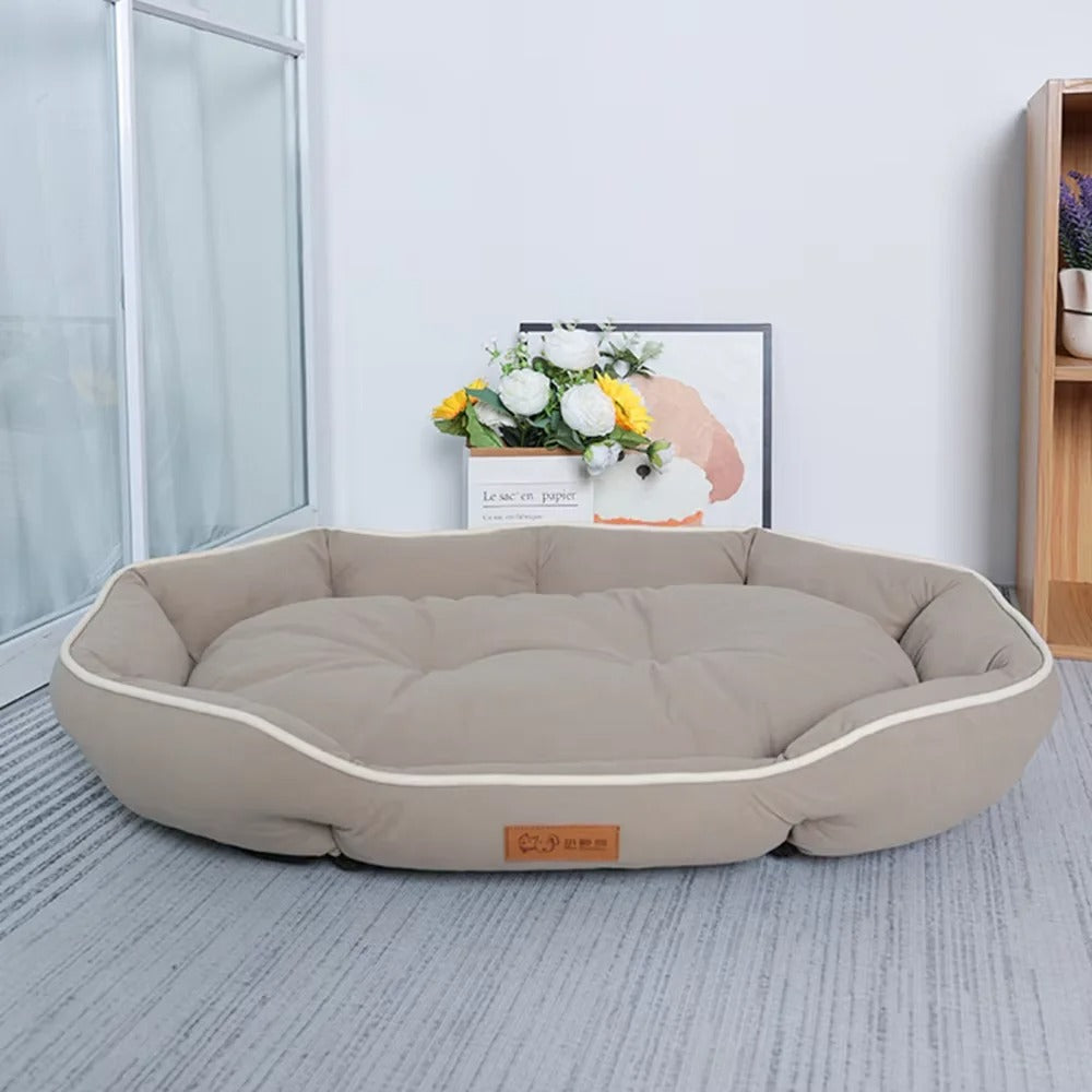 Dog Bed for Large Medium Small Dogs, Rectangular Washable Sleeping Puppy Bed, Soft Calming Cat Beds for Indoor Cats, Orthopedic Pet Sofa Bed, Anti-Slip Bottom with Multiple Size