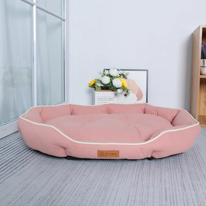 Dog Bed for Large Medium Small Dogs, Rectangular Washable Sleeping Puppy Bed, Soft Calming Cat Beds for Indoor Cats, Orthopedic Pet Sofa Bed, Anti-Slip Bottom with Multiple Size