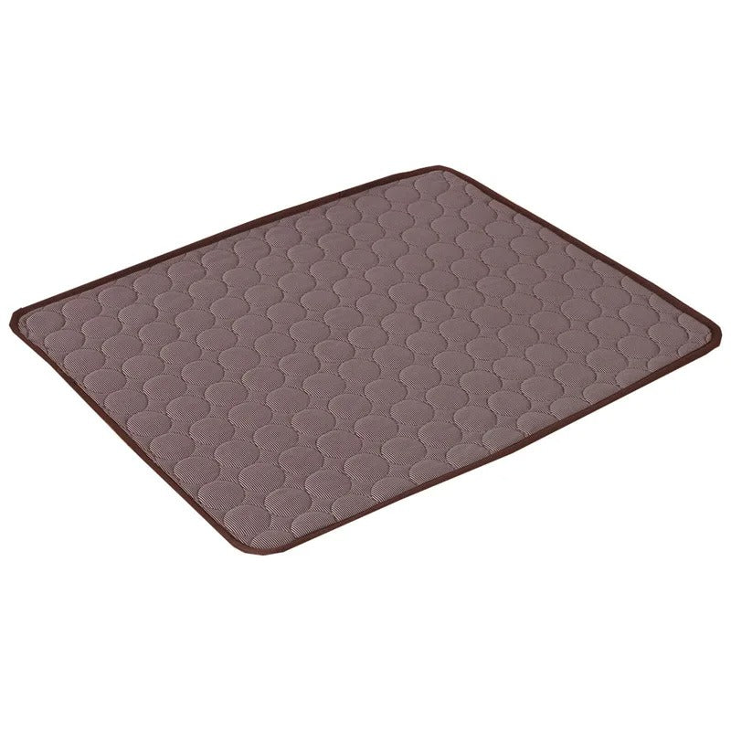 Dog Cooling Mat for Dogs & Cats, Ice Silk Breathable Summer Cooling Pad, Washable Foldable Pet Bed for Crate, Home & Travel