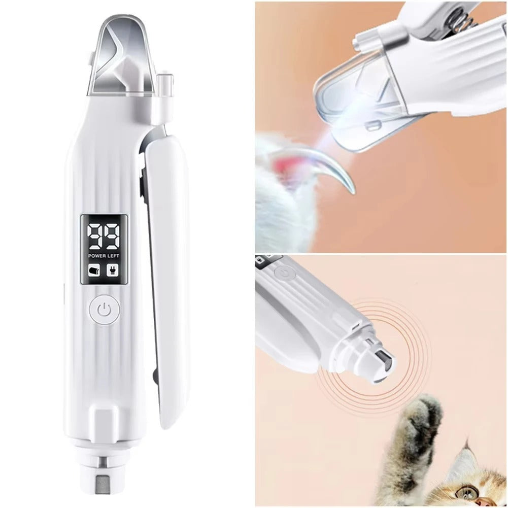 LED Pet Nail Clipper with Ergonomic Non-slip Handle - Precise Cat & Dog Nail Trimmer