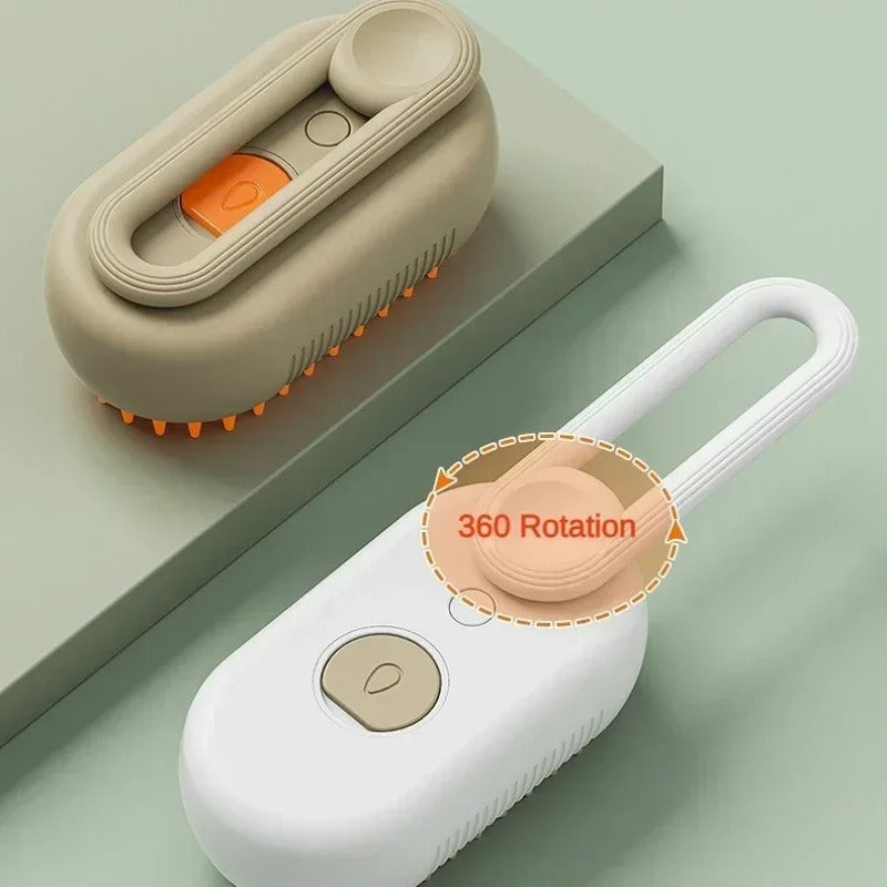 Steam Pet Brush 3-in-1 Massage Pet Steamy Brush Spray Beauty Tangled and Loose Hair Removal Cats Grooming Comb Dogs
