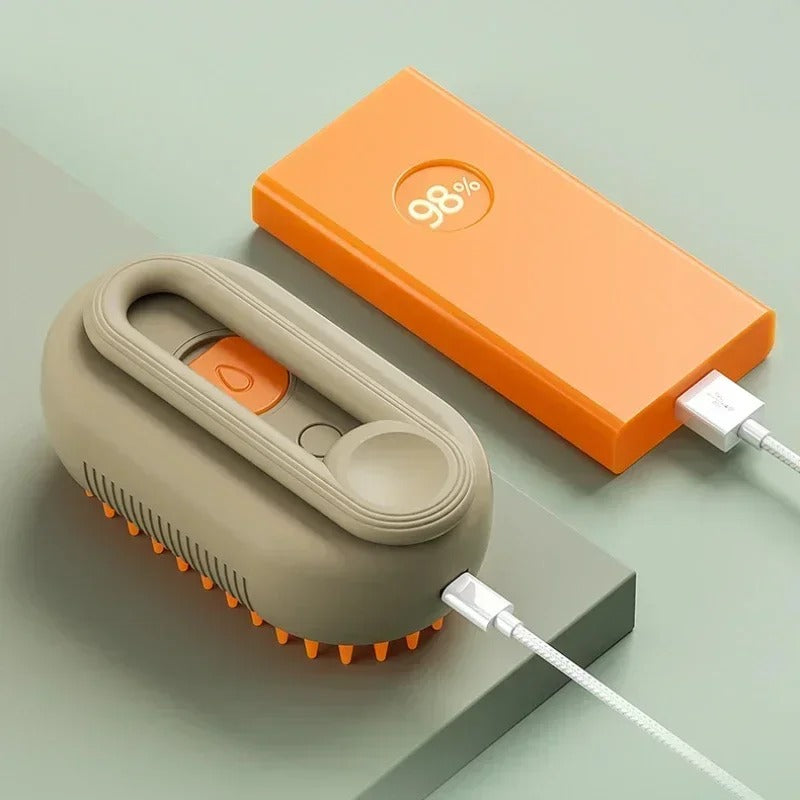Steam Pet Brush 3-in-1 Massage Pet Steamy Brush Spray Beauty Tangled and Loose Hair Removal Cats Grooming Comb Dogs