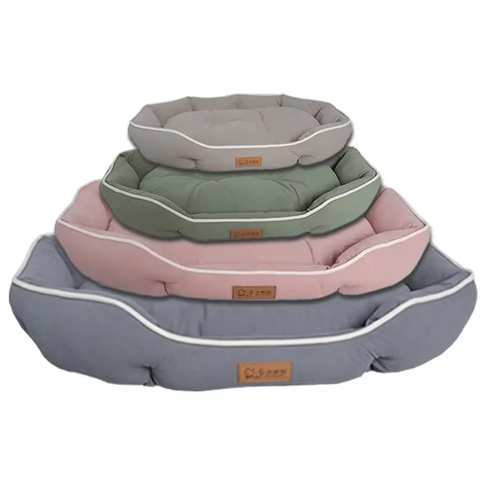 Dog Bed for Large Medium Small Dogs, Rectangular Washable Sleeping Puppy Bed, Soft Calming Cat Beds for Indoor Cats, Orthopedic Pet Sofa Bed, Anti-Slip Bottom with Multiple Size