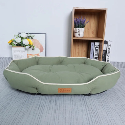 Dog Bed for Large Medium Small Dogs, Rectangular Washable Sleeping Puppy Bed, Soft Calming Cat Beds for Indoor Cats, Orthopedic Pet Sofa Bed, Anti-Slip Bottom with Multiple Size