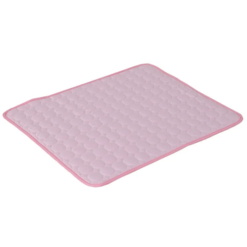 Dog Cooling Mat for Dogs & Cats, Ice Silk Breathable Summer Cooling Pad, Washable Foldable Pet Bed for Crate, Home & Travel