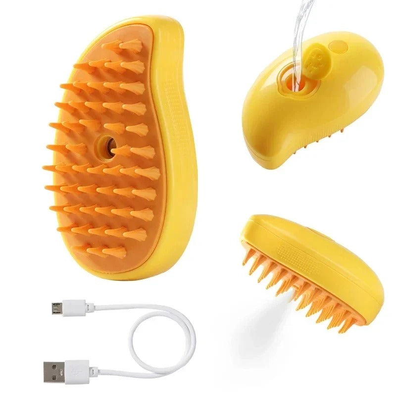 Steam Pet Brush 3-in-1 Massage Pet Steamy Brush Spray Beauty Tangled and Loose Hair Removal Cats Grooming Comb Dogs