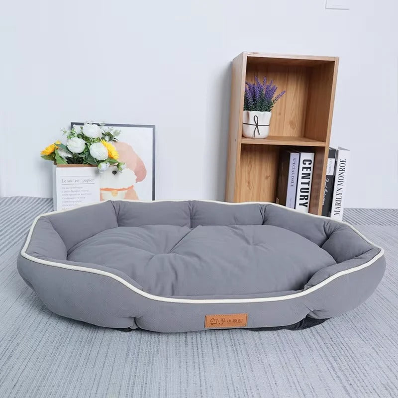 Dog Bed for Large Medium Small Dogs, Rectangular Washable Sleeping Puppy Bed, Soft Calming Cat Beds for Indoor Cats, Orthopedic Pet Sofa Bed, Anti-Slip Bottom with Multiple Size